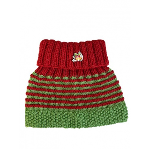 Christmas Hand Knitted Snood with Bells Emblem