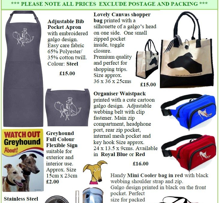 Greyhounds in Need – On-Line Shop