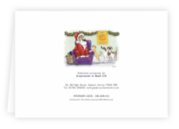 GIN Christmas Card 2026 - Greyhounds in Need