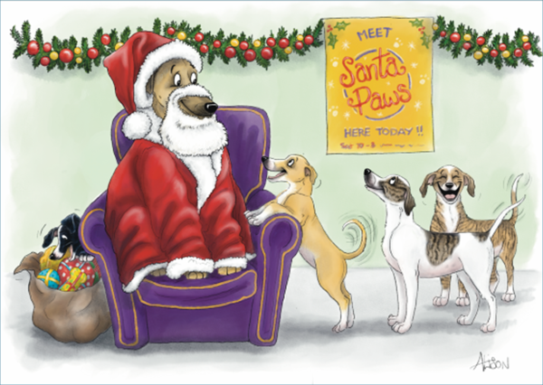 GIN Christmas Card 2026 - Greyhounds in Need